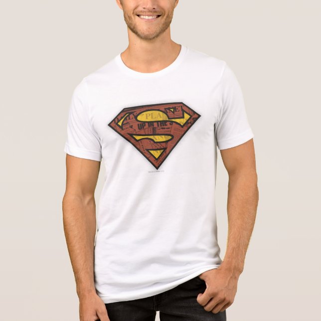 Superman S-Shield | Newspaper Logo Tri-Blend Shirt (Front)