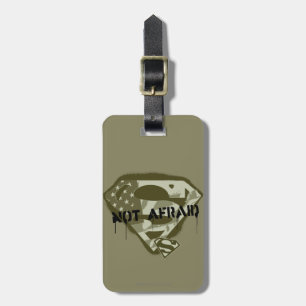 Superman S-Shield Not Afraid - US Camo Logo Luggage Tag