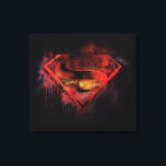 Superman S-Shield | Painted Logo Canvas Print<br><div class="desc">Superman Monthly Trend</div>