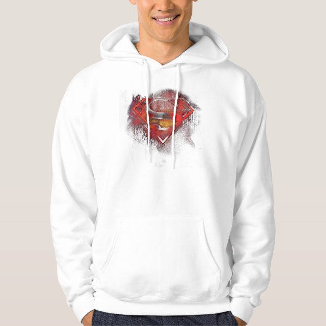 Superman S-Shield | Painted Logo Hoodie (Front)