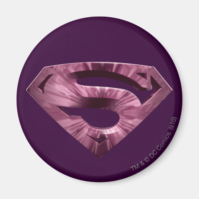 Superman S-Shield | Pink Star Burst Logo Magnet (Front)