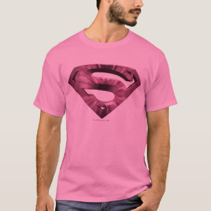 Superman S-Shield Pink Star Burst Logo T-Shirt