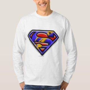Superman S-Shield   Purple Airbrush Logo T-Shirt