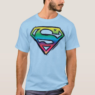 Superman S-Shield Rainbow Logo T-Shirt