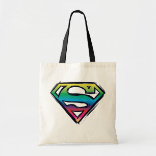 Superman S-Shield Rainbow Logo Tote Bag