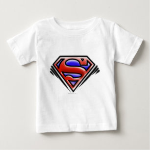 Superman S-Shield Red Airbrush Logo Baby T-Shirt