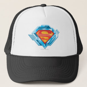 Superman S-Shield Red and Blue Metal Logo Trucker Hat