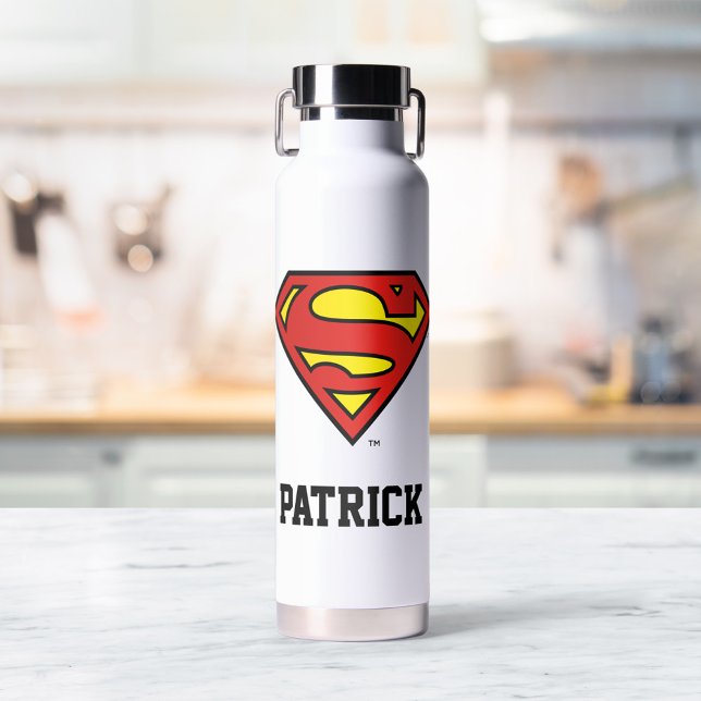 Superman S-Shield | Superman Logo | Add Your Name Water Bottle (Creator Uploaded)