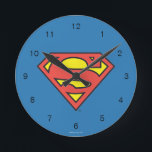 Superman S-Shield | Superman Logo Round Clock<br><div class="desc">DC Originals - DC Comics | Classic red and yellow Superman logo.</div>