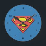 Superman S-Shield | Superman Logo Round Clock<br><div class="desc">DC Originals - DC Comics | Classic red and yellow Superman logo.</div>