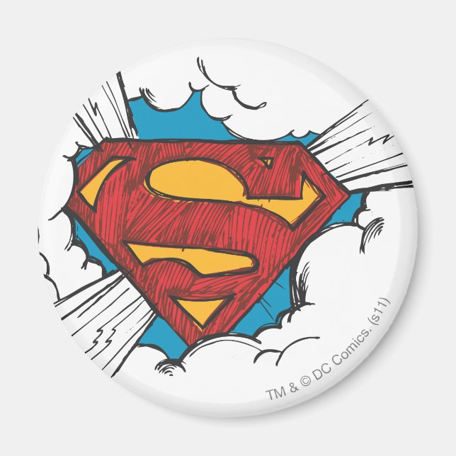 Superman S-Shield | Within Clouds Logo Magnet (Front)