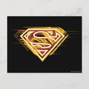 Superman S-Shield Yellow and Red Logo Postcard
