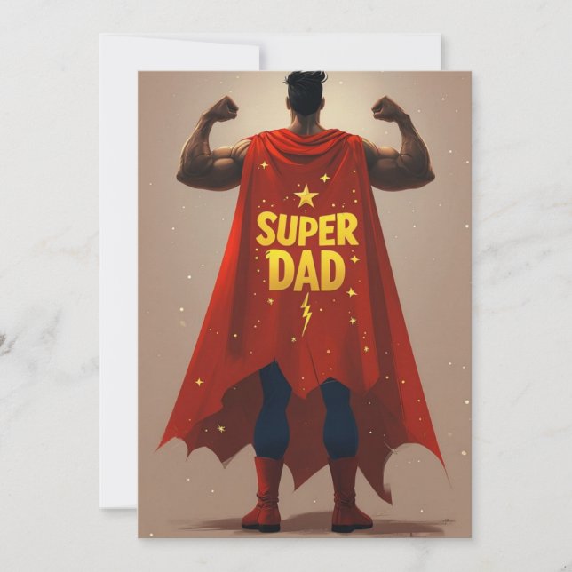 Superman Style Fathers Day Card (Front)