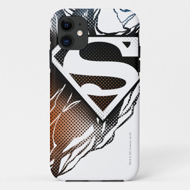 Superman Stylised | Blue Orange Logo Case-Mate iPhone Case (Back)