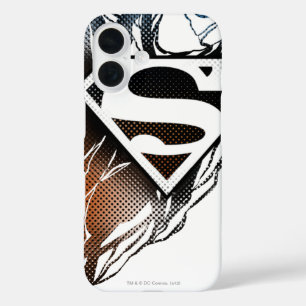 Superman Stylised   Blue Orange Logo iPhone 16 Case