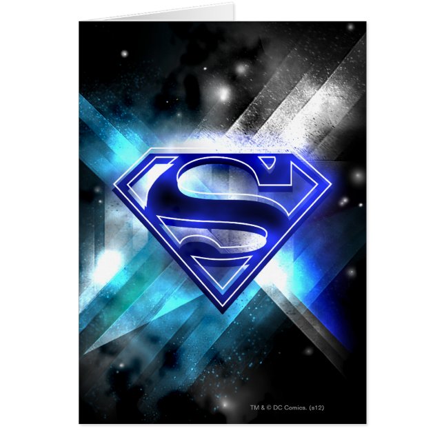 Superman Stylised | Blue White Crystal Logo (Front)