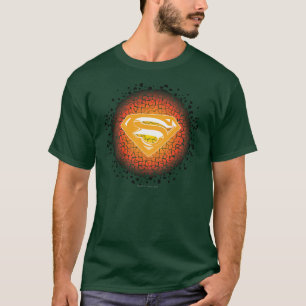 Superman Stylised   Crackle Logo T-Shirt