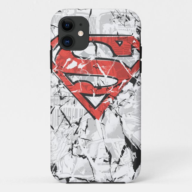 Superman Stylised | Crumpled Comic Logo Case-Mate iPhone Case (Back)