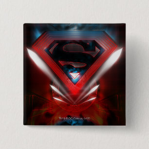 Superman Stylised   Futuristic Logo 15 Cm Square Badge