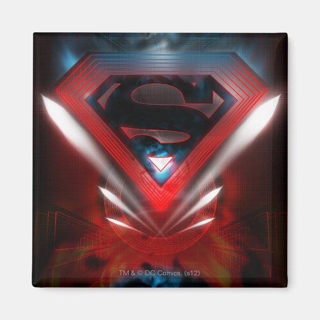 Superman Stylised | Futuristic Logo Magnet (Front)