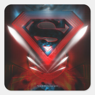 Superman Stylised Futuristic Logo Square Sticker