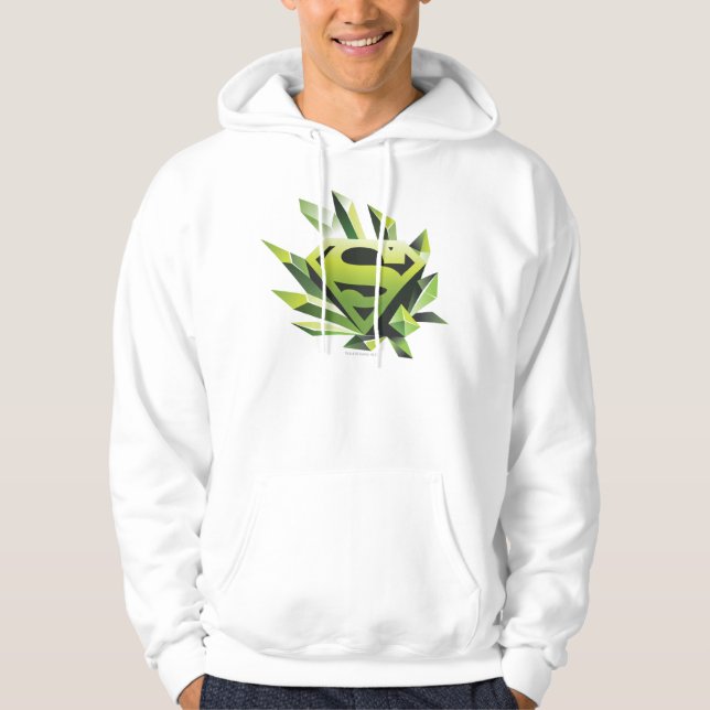 Superman Stylised | Green Shield Logo Hoodie (Front)