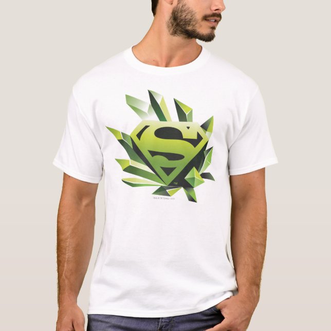 Superman Stylised | Green Shield Logo T-Shirt (Front)