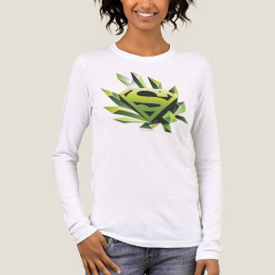 Superman Stylised   Green Shield Logo Tri-Blend Shirt