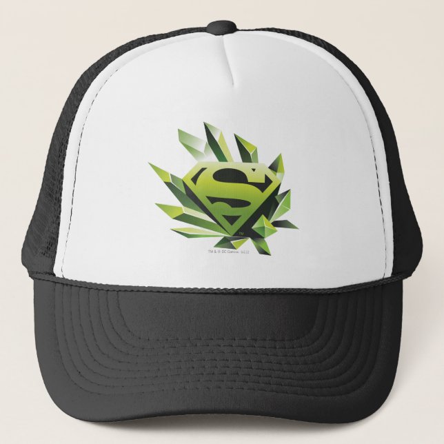 Superman Stylised | Green Shield Logo Trucker Hat (Front)