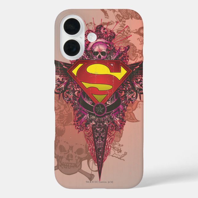 Superman Stylised | Grunge Design Logo Case-Mate iPhone Case (Back)