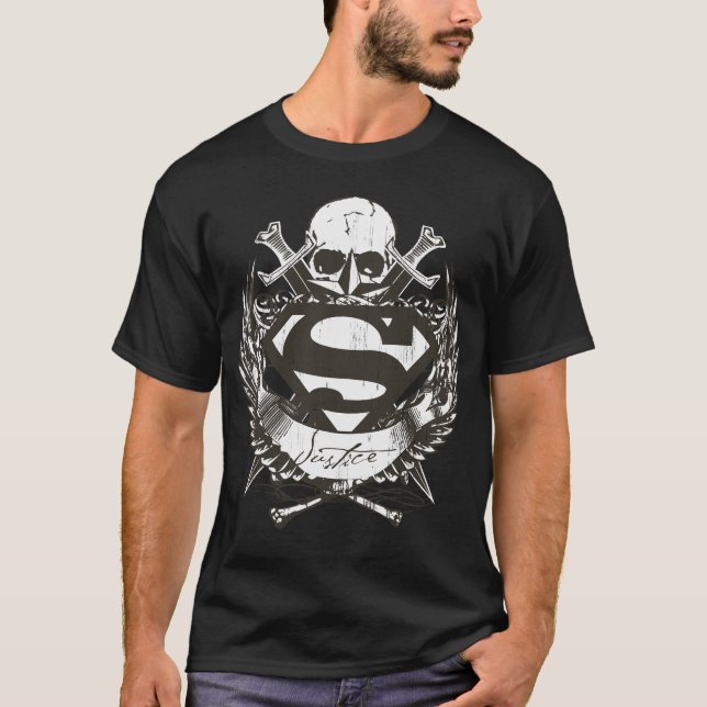 Superman Stylised | Justice Logo T-Shirt (Front)