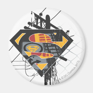 Superman Stylised Powerlines Logo Magnet