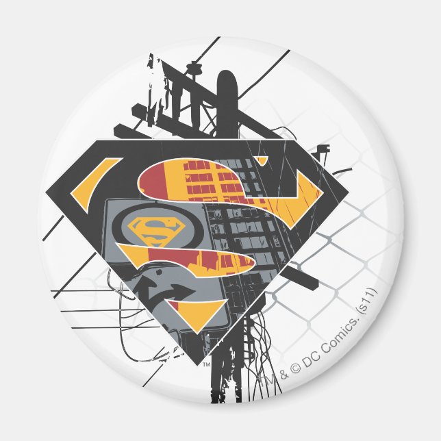 Superman Stylised | Powerlines Logo Magnet (Front)