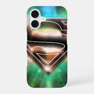 Superman Stylised Shiny Burst Logo iPhone 16 Case