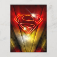 Superman Stylised | Shiny Red Outline Logo