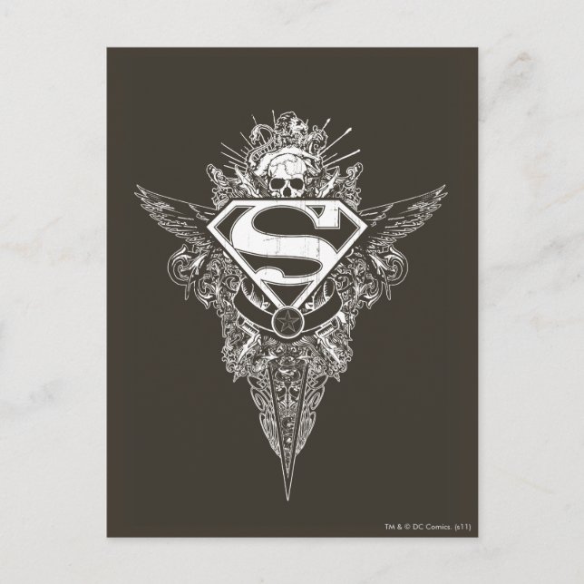Superman Stylised | Star and Skull Logo Postcard (Front)