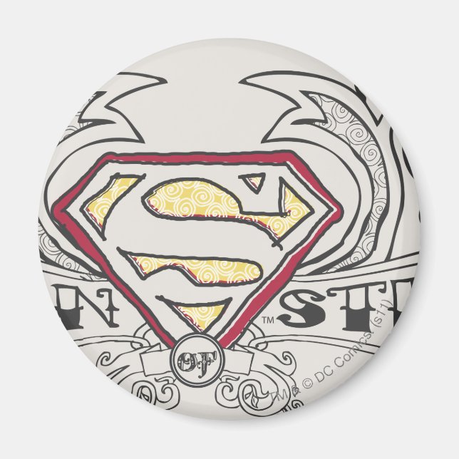 Superman Stylised | Texture Logo Magnet (Front)