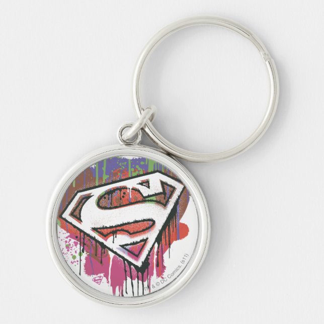 Superman Stylised | Twisted Innocence Logo Key Ring (Front)