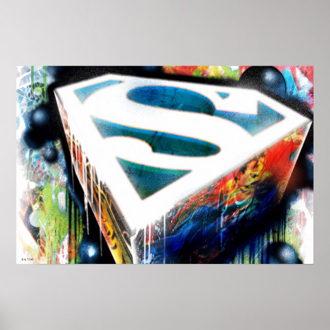 Superman Stylised | Urban Graffiti Logo Poster (Front)