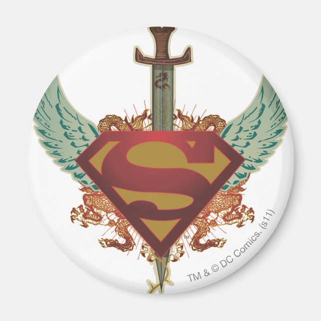 Superman Stylised | Wings Logo Magnet (Front)
