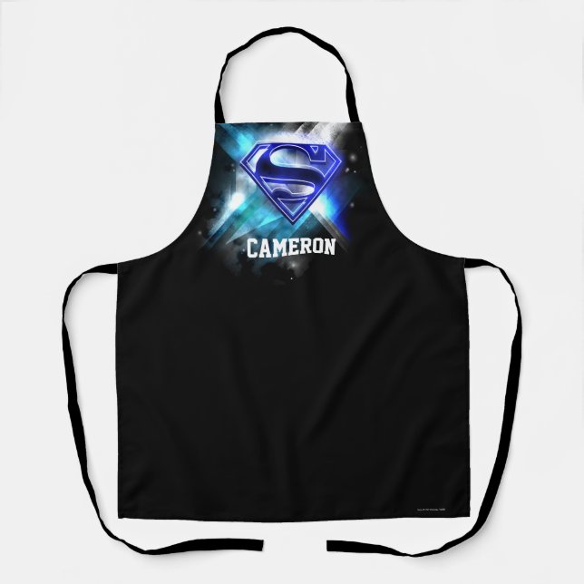 Superman Stylized | Blue White Crystal logo Apron (Front)