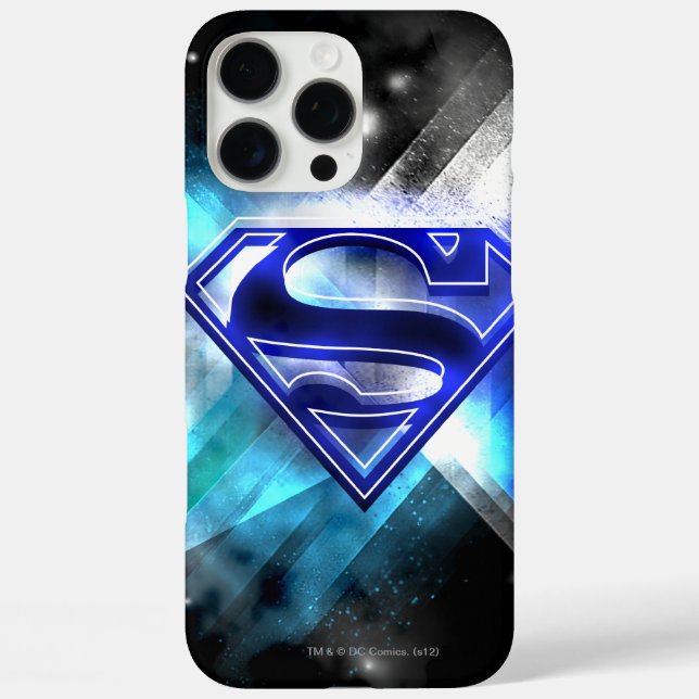 Superman Stylized | Blue White Crystal Logo Case-Mate iPhone Case (Back)