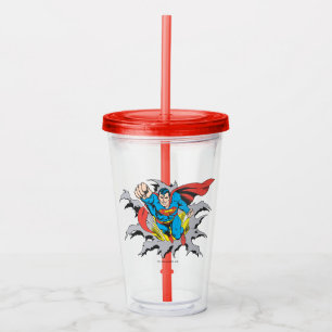 Superman Tears Thru Acrylic Tumbler
