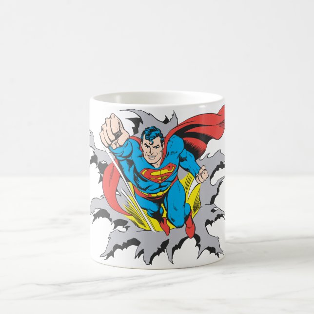Superman Tears Thru Coffee Mug (Center)