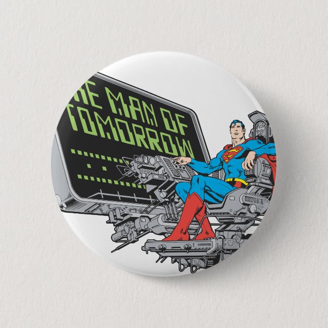 Superman - The Man Of Tomorrow 6 Cm Round Badge (Front)