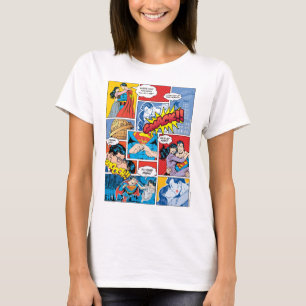 Superman Valentine's Day Comic Book Collage T-Shirt