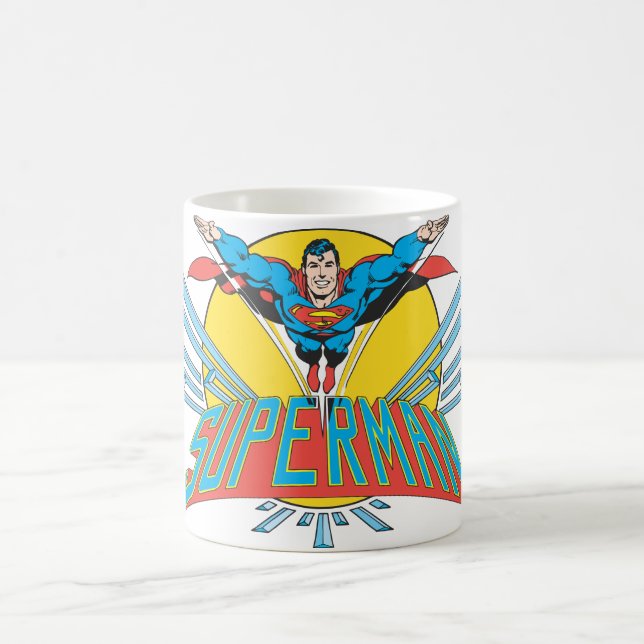 Superman with Letters Coffee Mug (Center)