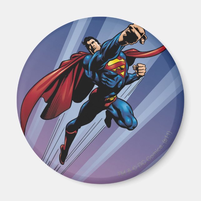Superman with light streaks magnet (Front)