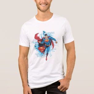 Superman with Logo Tri-Blend Shirt