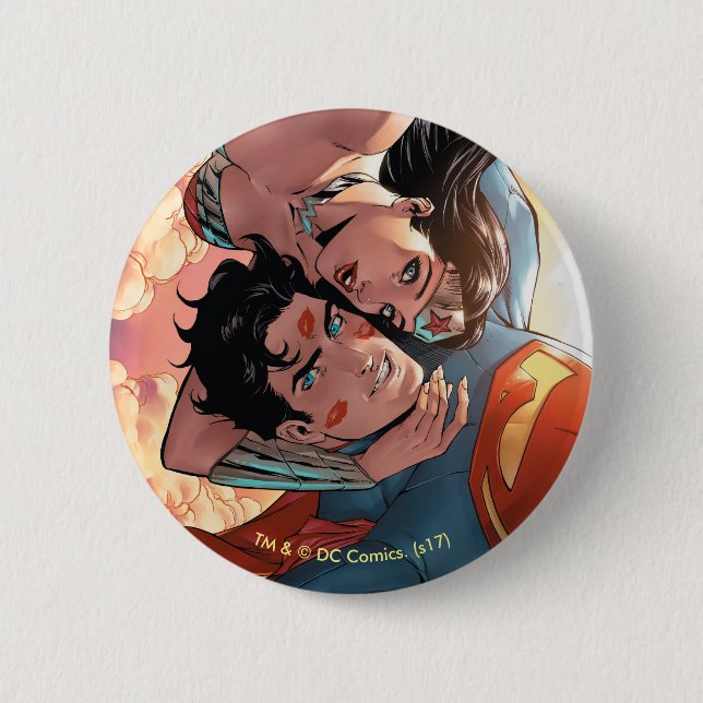 Superman/Wonder Woman Comic Cover #11 Variant 6 Cm Round Badge (Front)